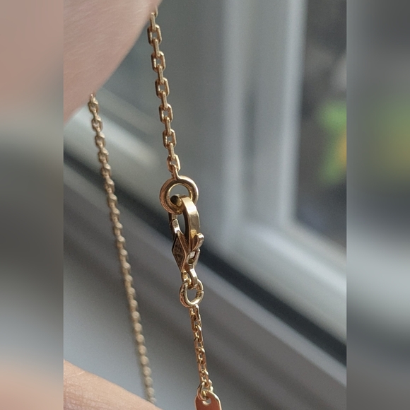 Clover Mother Of pearl Necklace V-gold - Picture 4 of 8